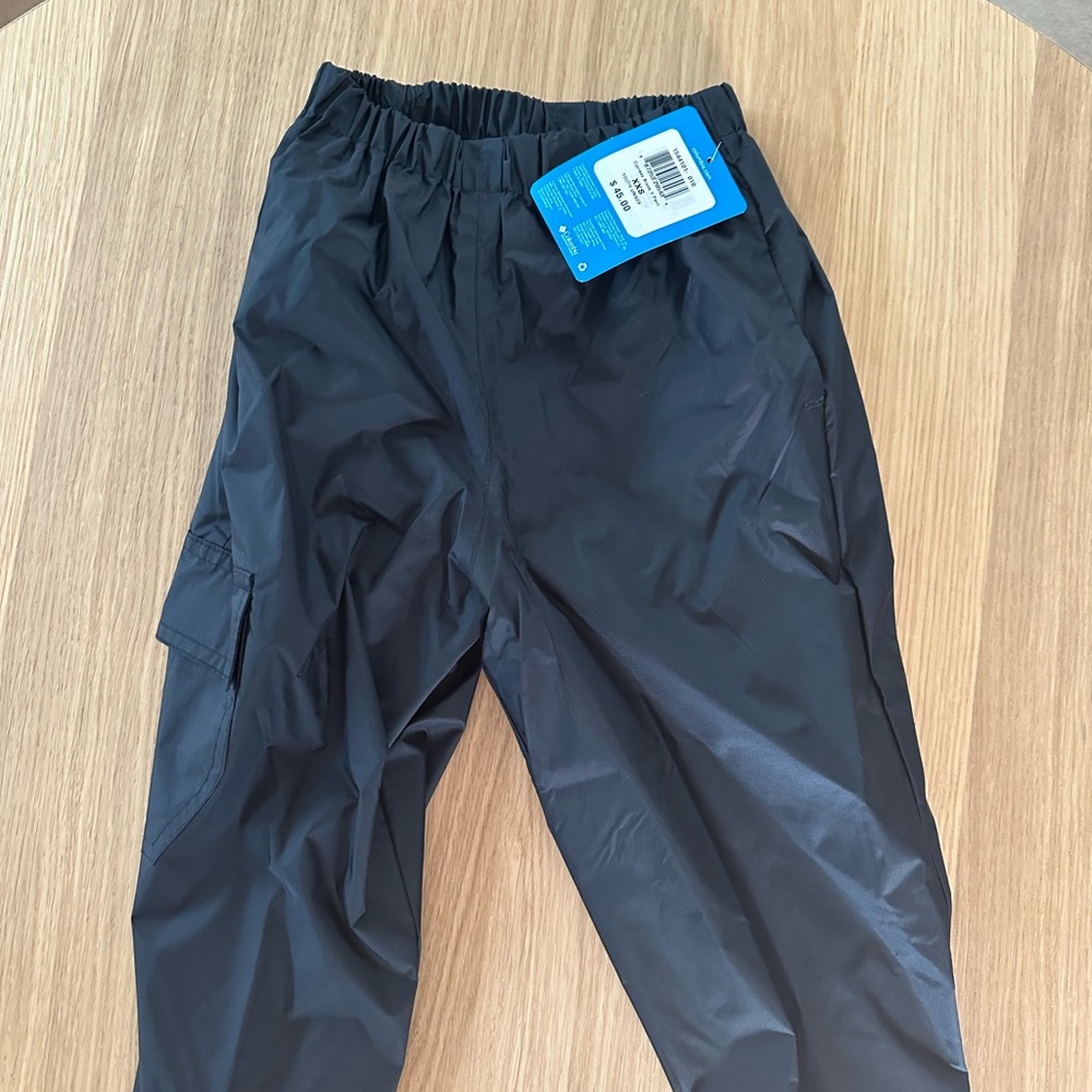 Columbia Kids Black Rain Pants